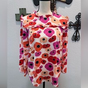 Floral blouse, size Small, by Michelle McDowell. NEW WITH TAGS!